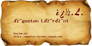 Ágoston Lóránt névjegykártya